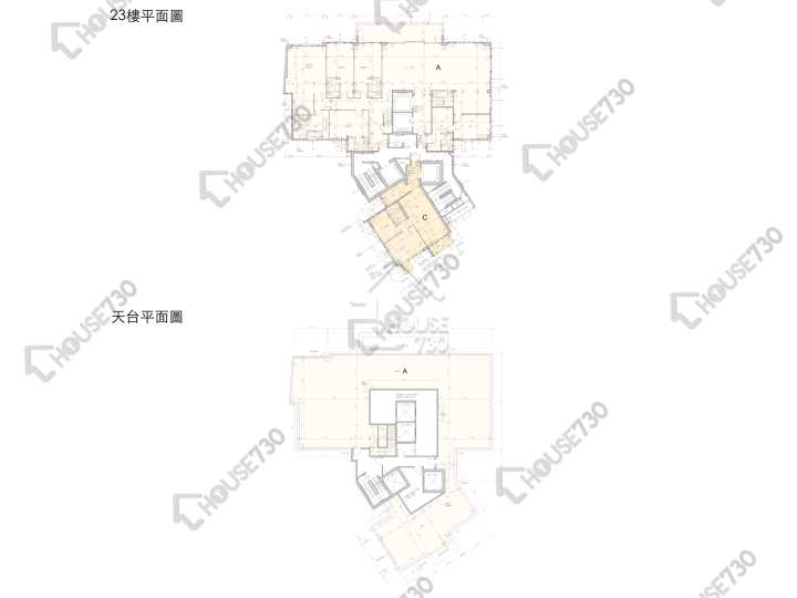 St. George's Mansions 平面圖 St. George's Mansions 1座 23樓 樓層平面圖 - House730