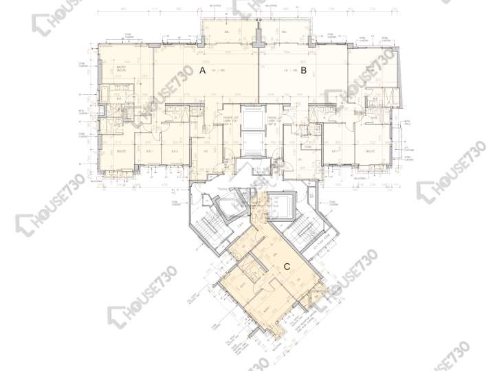 St. George's Mansions 平面圖 St. George's Mansions 3座 2樓 樓層平面圖 - House730