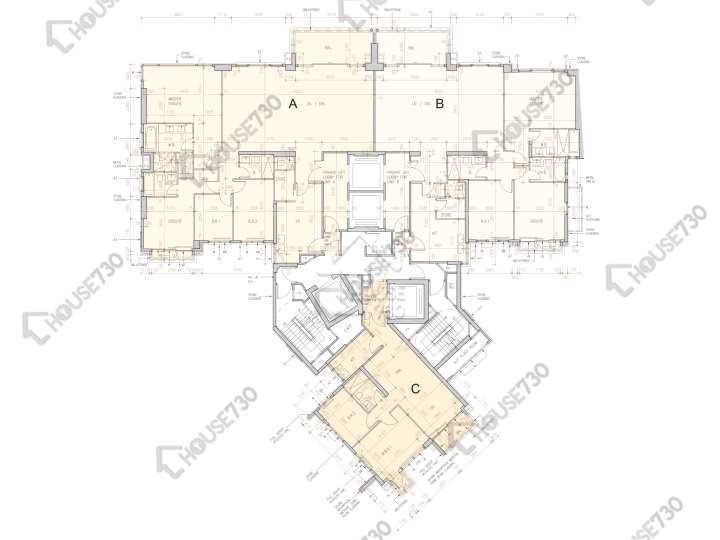 St. George's Mansions 平面圖 St. George's Mansions 3座 20樓 樓層平面圖 - House730