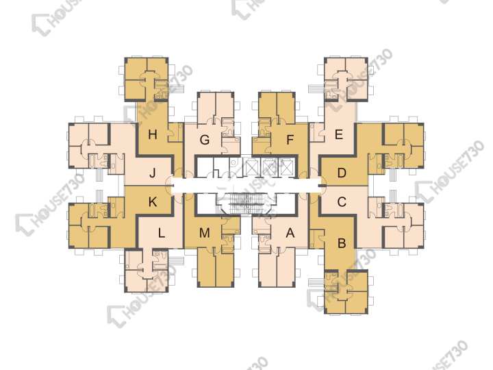 雲疊花園 平面圖 雲疊花園 2座 2-27樓 樓層平面圖 - House730