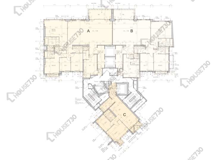 St. George's Mansions 平面圖 St. George's Mansions 3座 5-12,15-17,18樓 樓層平面圖 - House730
