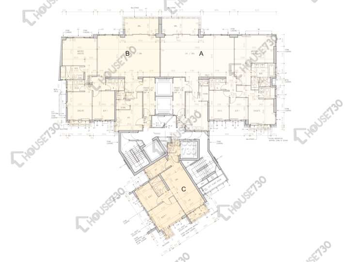 St. George's Mansions 平面圖 St. George's Mansions 1座 3樓 樓層平面圖 - House730