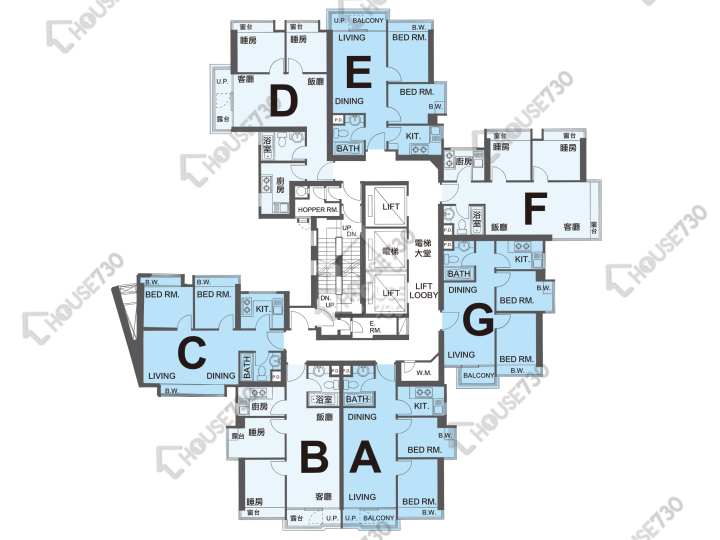 凱帆軒 平面圖 凱帆軒 3座 9-12,15-23,25-28,29樓 樓層平面圖 - House730