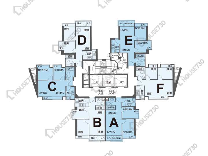 凱帆軒 平面圖 凱帆軒 2座 9-12,15-23,25-28,29樓 樓層平面圖 - House730