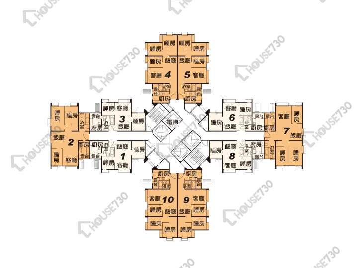 英明苑 平面圖 英明苑 明達閣 (C座) 1-35樓 樓層平面圖 - House730