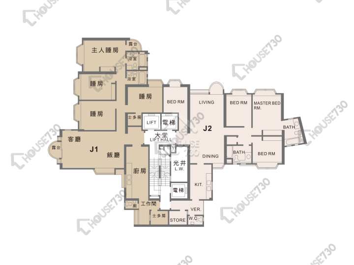 Beverly Hill Floor Plans Beverly Hill Block J 13-18/F Floor Plan - House730