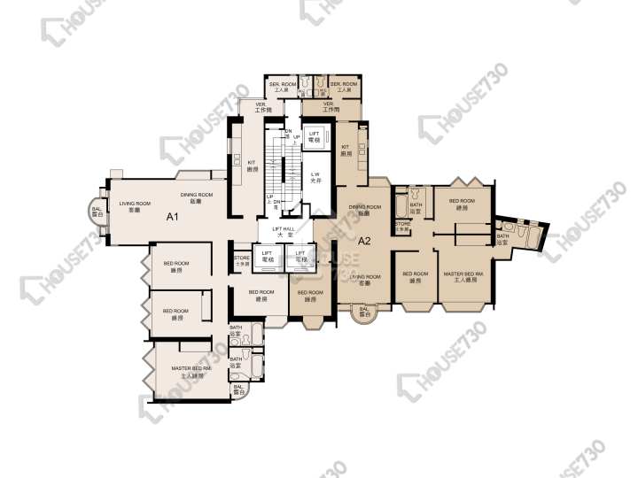 Beverly Hill Floor Plans Beverly Hill Block A 7-18/F Floor Plan - House730
