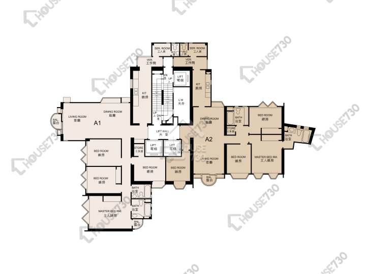 Beverly Hill Floor Plans Beverly Hill Block A 1-6/F Floor Plan - House730