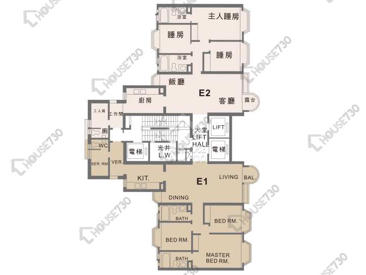 Beverly Hill Floor Plans Beverly Hill Block E 1-30/F Floor Plan - House730
