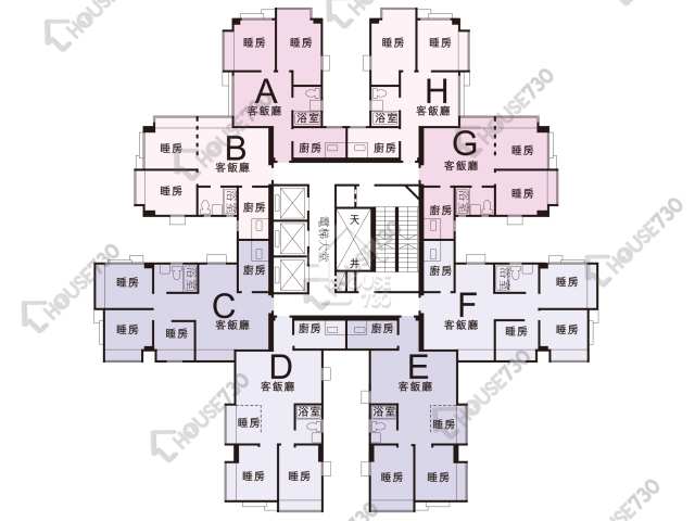 康麗花園 平面圖 康麗花園 1座 4-35樓 樓層平面圖 - House730