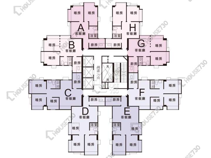 康麗花園 平面圖 康麗花園 1座 4-35樓 樓層平面圖 - House730