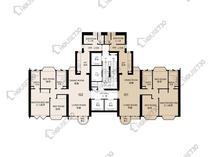 Beverly Hill Floor Plans Beverly Hill Block G 1-6/F Floor Plan - House730