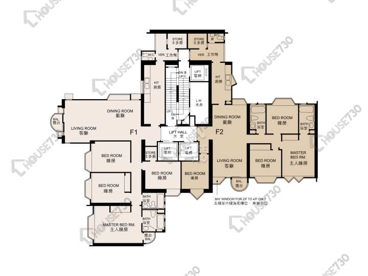 Beverly Hill Floor Plans Beverly Hill Block F 2-6/F Floor Plan - House730