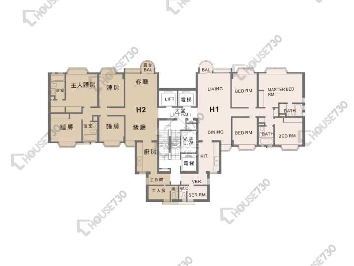 Beverly Hill Floor Plans Beverly Hill Block H 1-37/F Floor Plan - House730