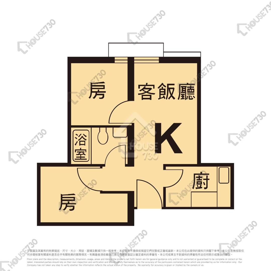 坚尼地城 美菲阁 低层 单位平面图 1座-中层/低层-K室 House730-6750240