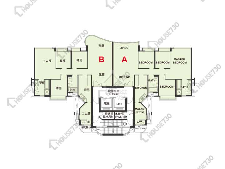 帝琴湾 平面图 帝琴湾 凯琴居 7座 1-3,5-10,11楼 楼层平面图 - House730