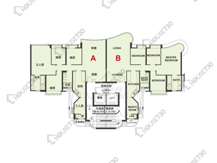 帝琴湾 平面图 帝琴湾 凯琴居 13座 1-3,5-10,11楼 楼层平面图 - House730