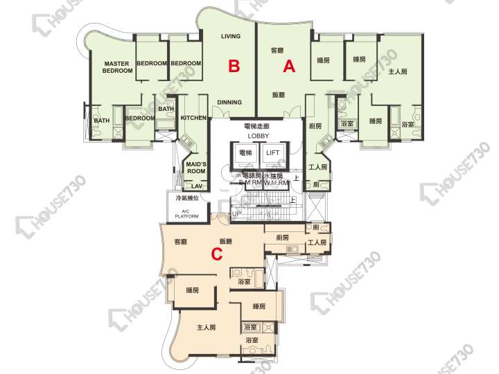 帝琴湾 平面图 帝琴湾 凯琴居 6座 1-3,5-10,11楼 楼层平面图 - House730