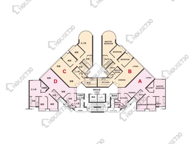 帝琴湾 平面图 帝琴湾 凯琴居 10座 1-3,5-10,11楼 楼层平面图 - House730