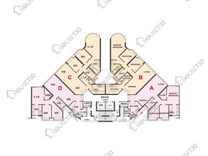 帝琴湾 平面图 帝琴湾 凯琴居 10座 1-3,5-10,11楼 楼层平面图 - House730
