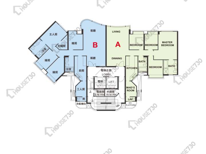 帝琴湾 平面图 帝琴湾 凯琴居 3座 1-3,5-12,13楼 楼层平面图 - House730