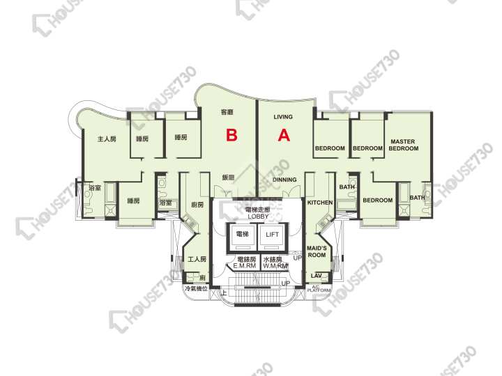 帝琴湾 平面图 帝琴湾 凯琴居 8座 1-3,5-10,11楼 楼层平面图 - House730