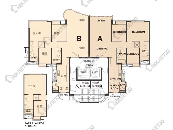 帝琴湾 平面图 帝琴湾 凯琴居 1座 1-3,5-11,12楼 楼层平面图 - House730