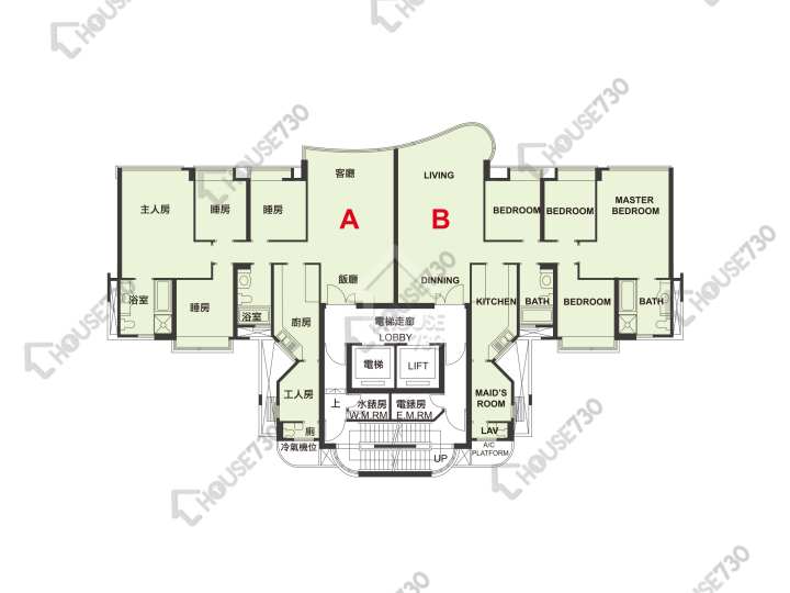 帝琴湾 平面图 帝琴湾 凯琴居 15座 1-3,5-10,11楼 楼层平面图 - House730