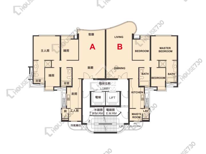 帝琴湾 平面图 帝琴湾 凯琴居 17座 1-3,5-12,13楼 楼层平面图 - House730