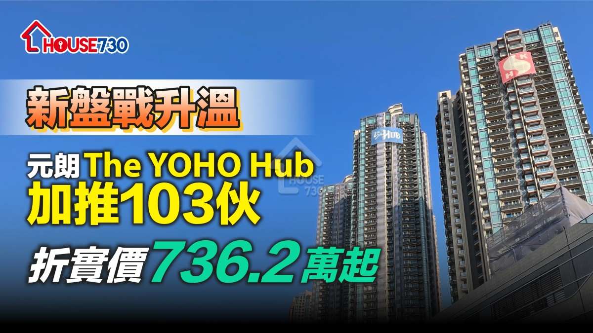 本地-新盤戰升溫    元朗The YOHO Hub加推103伙折實價736.2萬起-House730