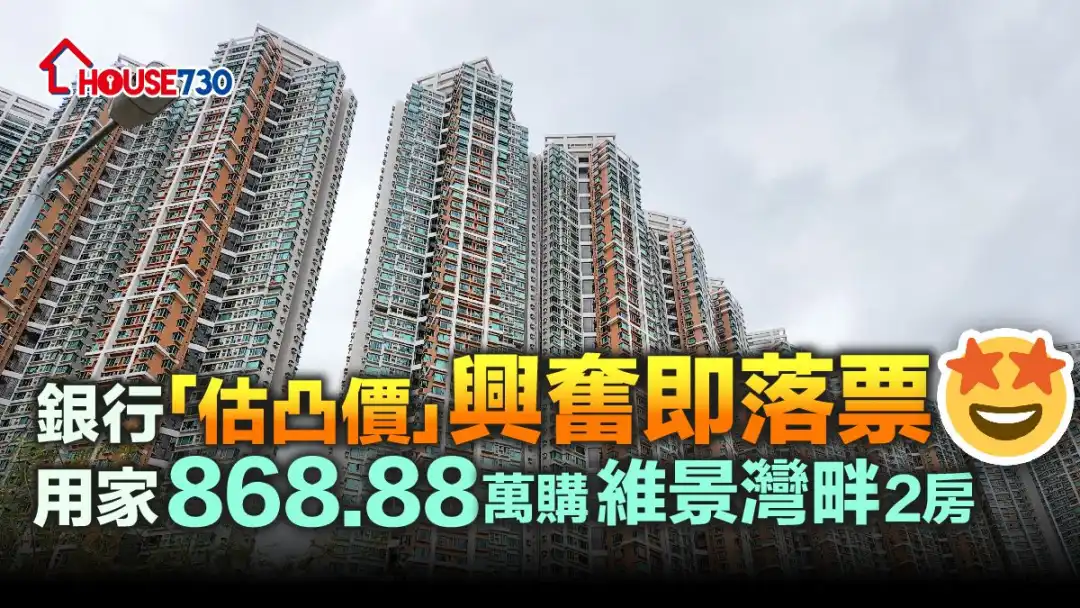 維景灣畔買家喜聞銀行「估凸價」後,興奮到即落票,成功購入2房單位。