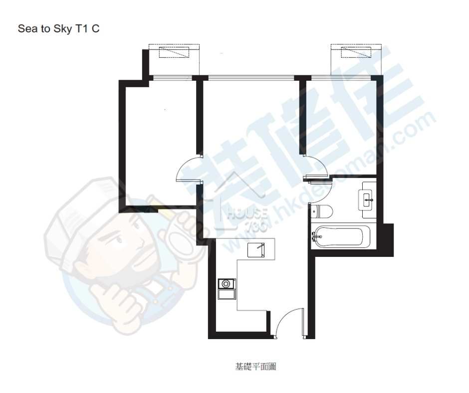 i House-【示範單位】SEA TO SKY 2房3房單位裝修設計 清新藍白調與現代木藝風（內附平面圖）-House730