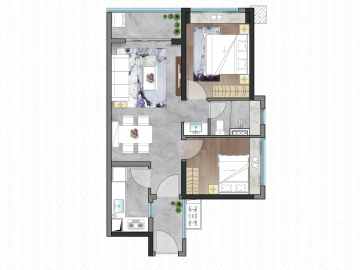 灣區金融城 70㎡2房1衛 - House730