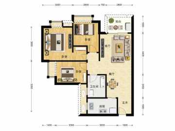 安華香蜜松湖二期 85平戶型 - House730