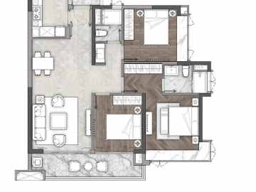 廣州富力富雲山 01/02戶型 120方 - House730