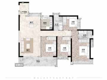 星河·東悅灣 139m² 4房2廳2衛1廚 - House730