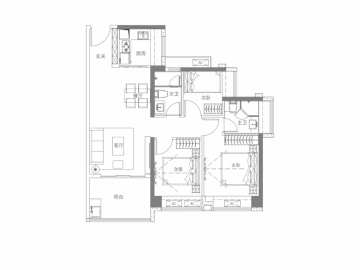 君勝熙玥灣花園 經典3房 - House730