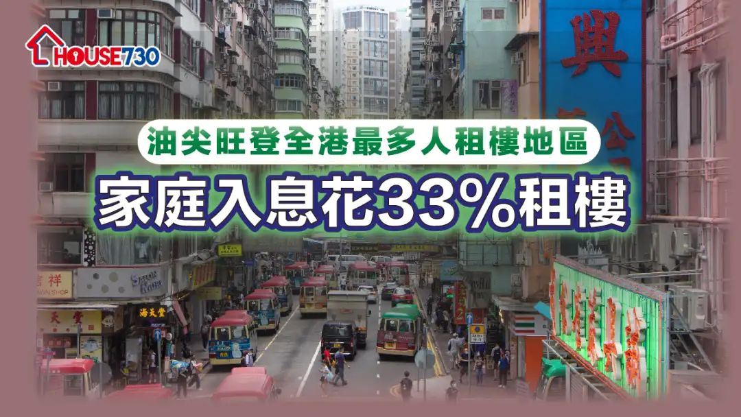 數據分析-油尖旺登全港最多人租樓地區   家庭入息花33%租樓-House730