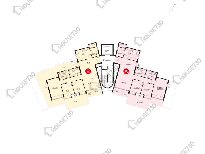 綠悅 平面圖 綠悅 2座 1樓 樓層平面圖 - House730