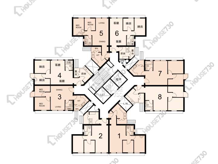 嘉田苑 平面圖 嘉田苑 嘉賢閣 (C座) 1-35樓 樓層平面圖 - House730