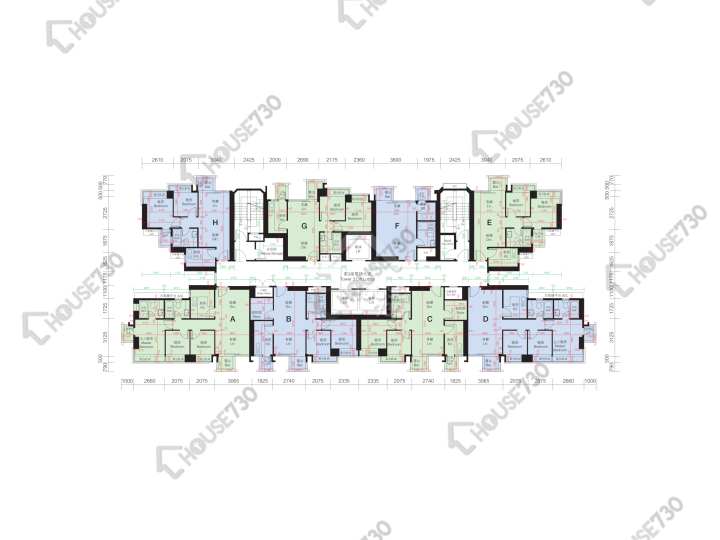 逸峯 平面图 逸峯 3座 20-23,25楼 楼层平面图 - House730