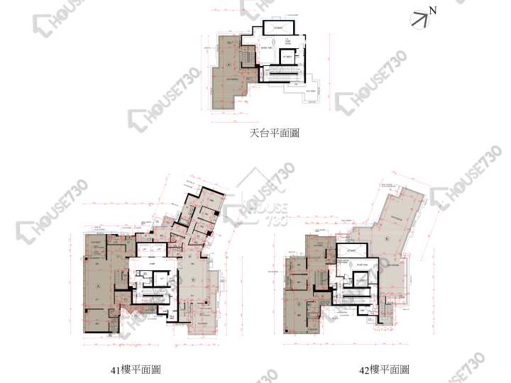 瓏璽 平面圖 瓏璽 3座 41樓 樓層平面圖 - House730