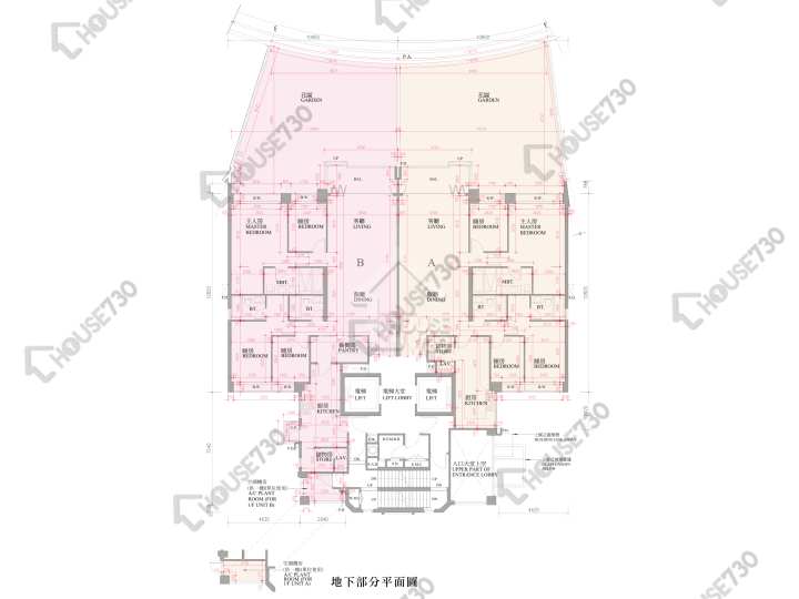 逸瓏灣 平面圖 逸瓏灣 II 大廈6座 1樓 樓層平面圖 - House730