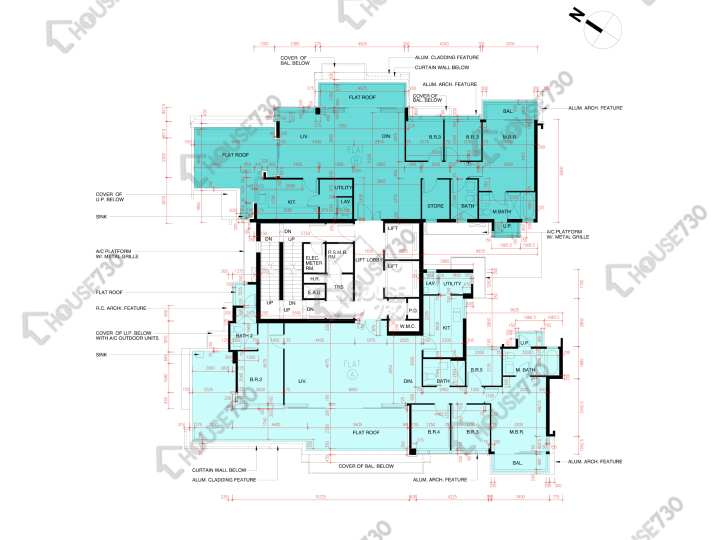 雲海 平面圖 雲海 1期 Sandalwood Court 2座 10樓 樓層平面圖 - House730