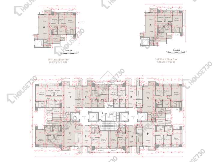 溱柏 平面圖 溱柏 2座 3,5-12,15-19,20樓 樓層平面圖 - House730