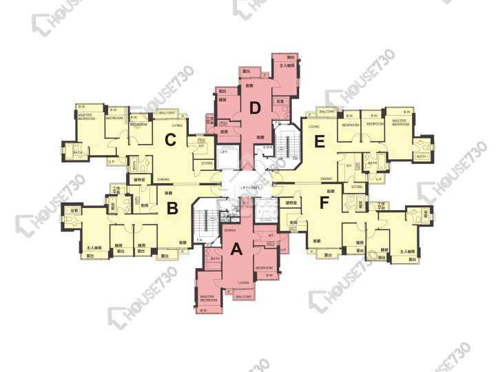 尚城 平面圖 尚城 8座 5-12,15-23,25樓 樓層平面圖 - House730