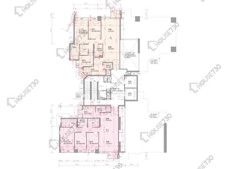 逸珑湾 平面图 逸珑湾 I 大厦21座 1楼 楼层平面图 - House730