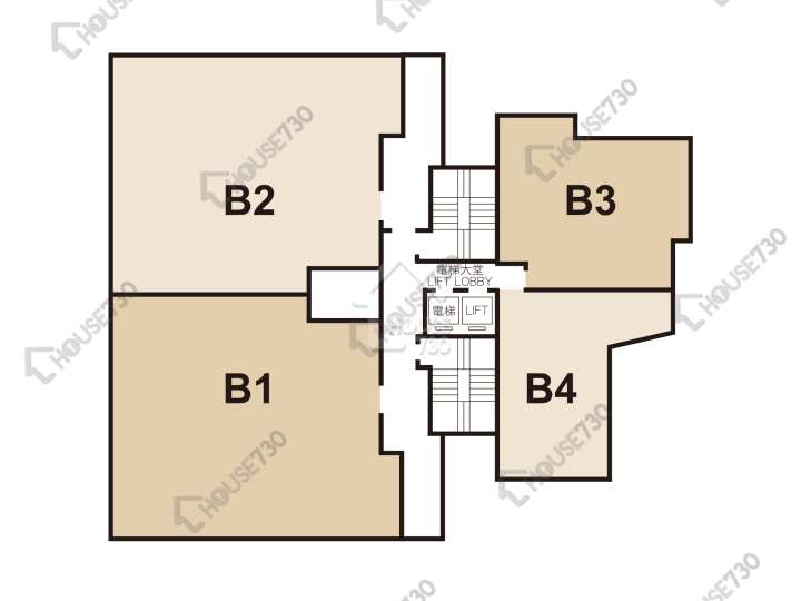 興華樓 平面圖 興華樓 B座 1-6樓 樓層平面圖 - House730