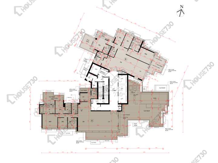 瓏璽 平面圖 瓏璽 8座 40樓 樓層平面圖 - House730