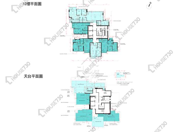 雲海 平面圖 雲海 1期 Maple Court 1座 12樓 樓層平面圖 - House730